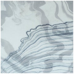 Sumi Flow Wallpaper or Wall Mural in Matte Slate and Blue Lines