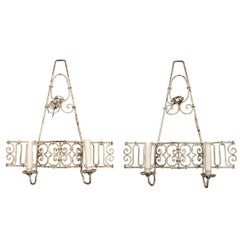 Pair of Hand-Wrought Iron Sconces