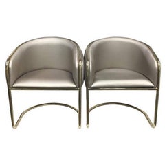 Pair of Midcentury Thonet Style Barrel Chairs