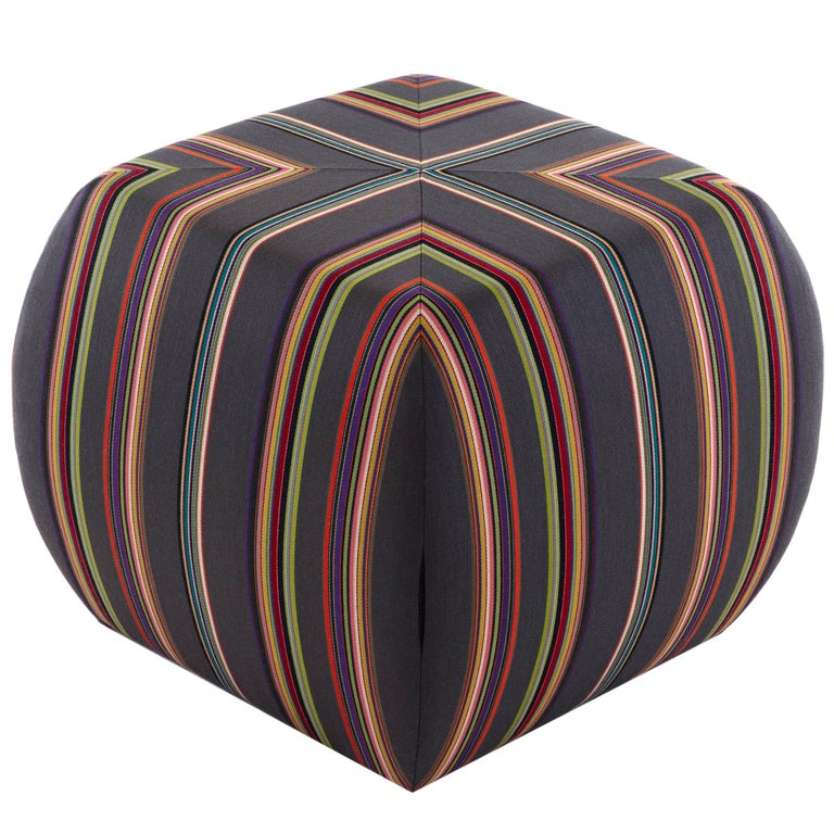 Glide Ottoman striped fabric, Round shapes, custom ottoman with casters  movable For Sale at 1stDibs | ottoman shapes, round striped ottoman, round  ottoman on casters