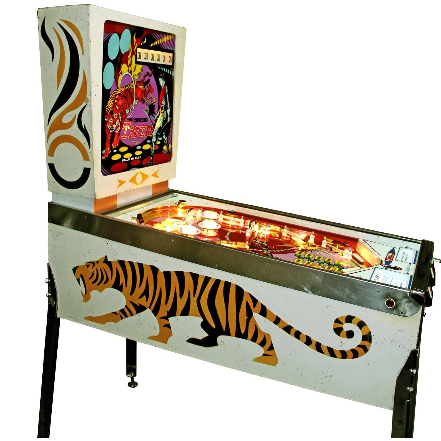 Gottlieb The Cirqus Tiger, Vintage Pinball Machine 1975, Fully Restored For Sale