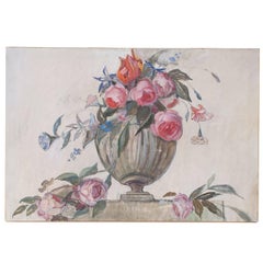 Swedish Art Deco Painting by Helene Herslow Flowers in an Urn (a)