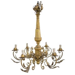 Vintage Italian Six-Light Chandelier 