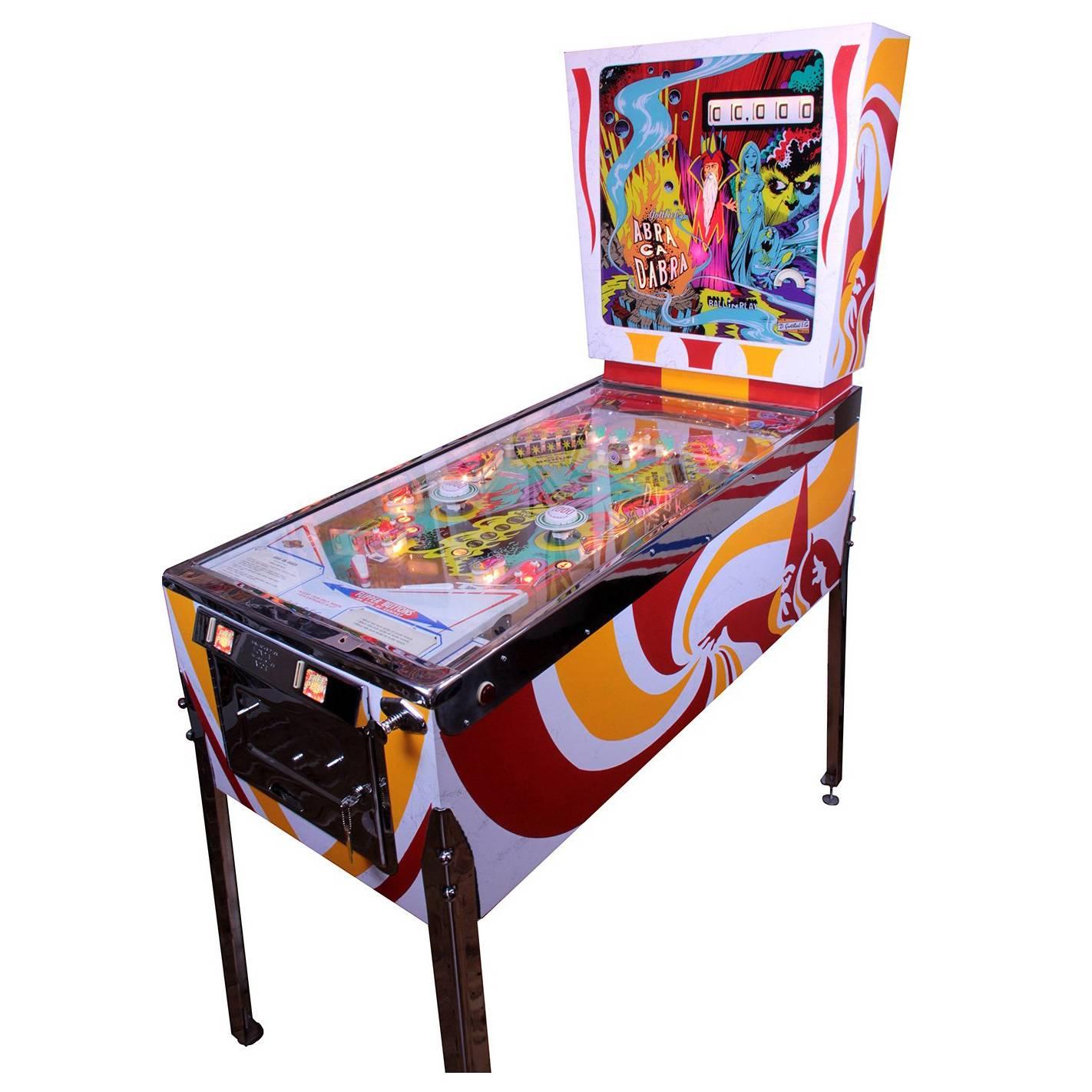 Gottlieb Abra Cadabra, Vintage Pinball Machine 1975, High-End Restored For Sale