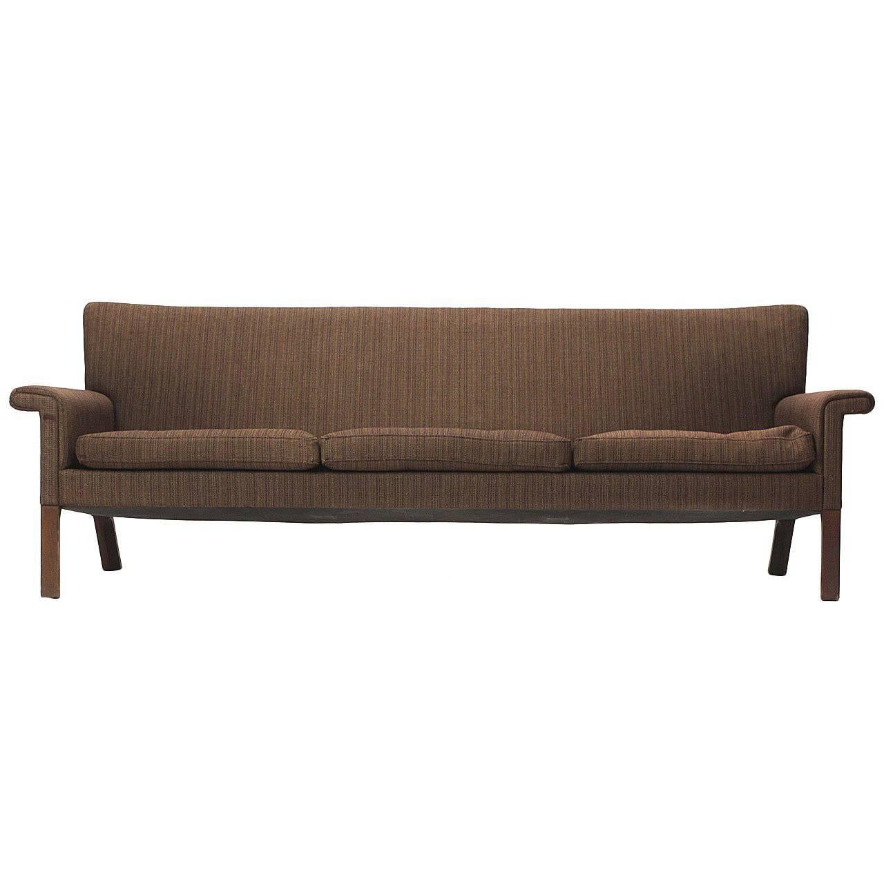 Roll Arm Sofa by Hans J. Wegner For Sale