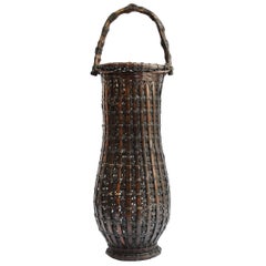 Japanese Bamboo Ikebana Basket