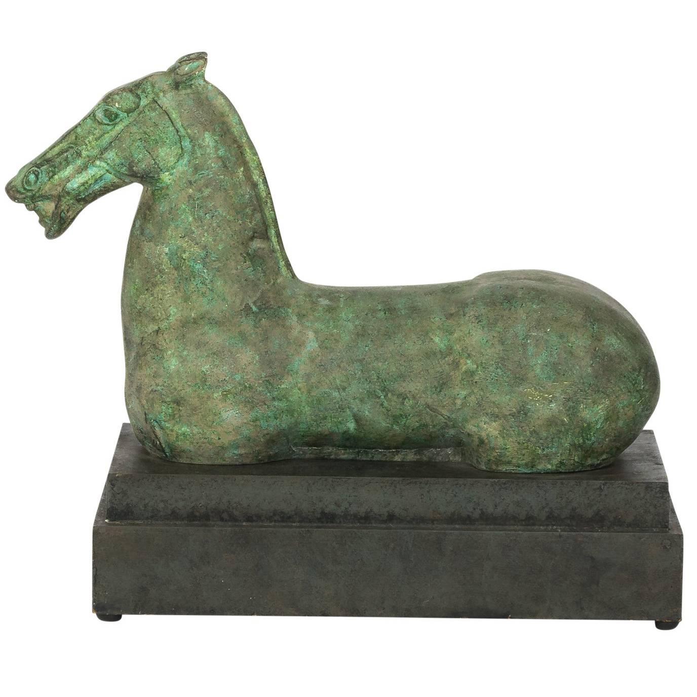 Stone Replica of a Greek Horse For Sale