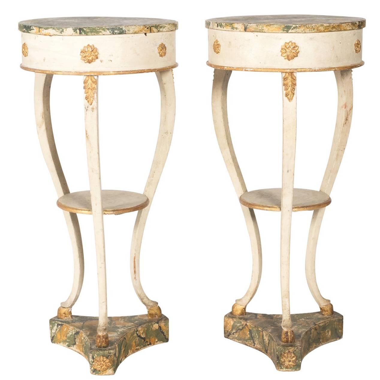 1790s Pair of Gustavian Pedestals For Sale