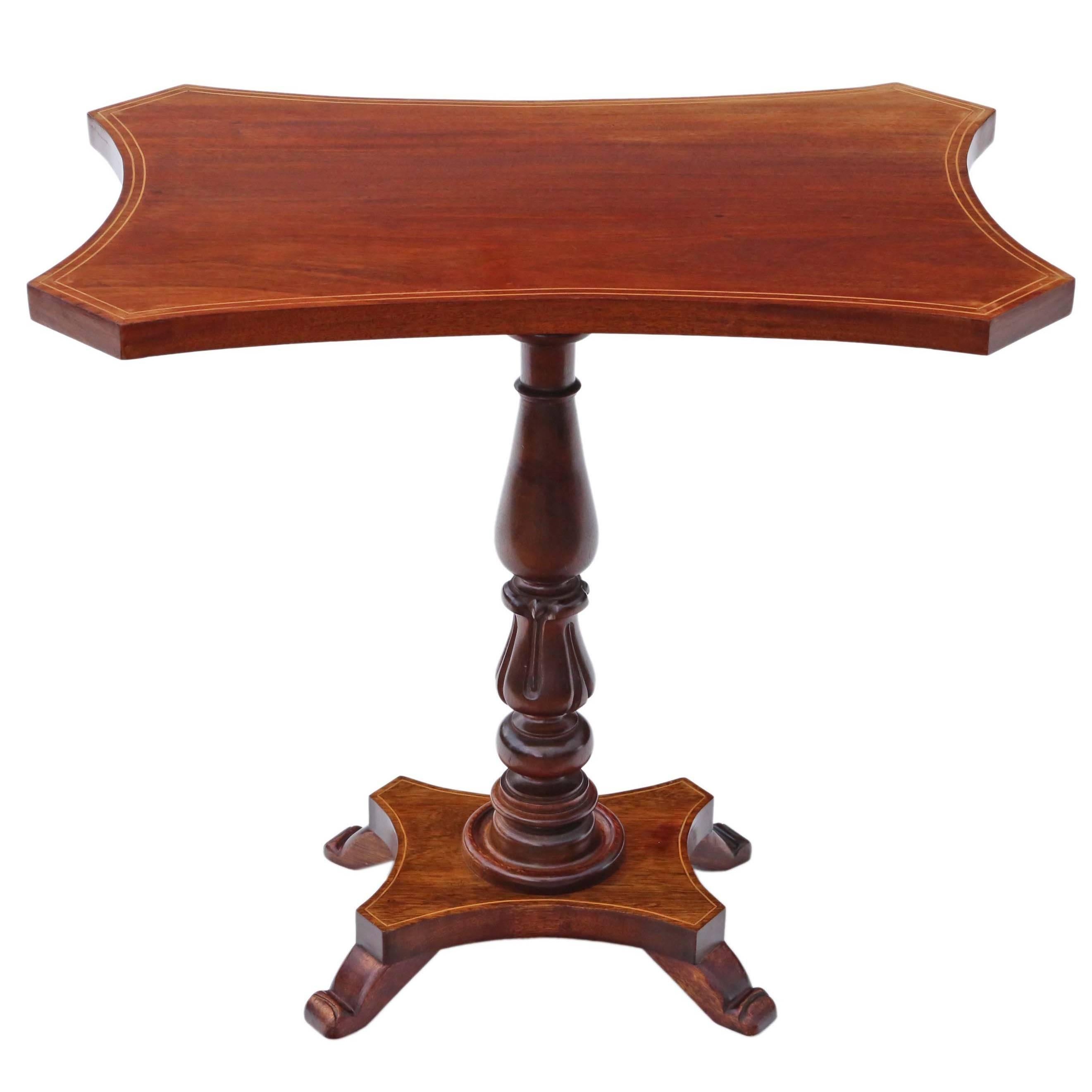 Antique Quality Reproduction Regency G. Smith Mahogany Wine Table Side For Sale