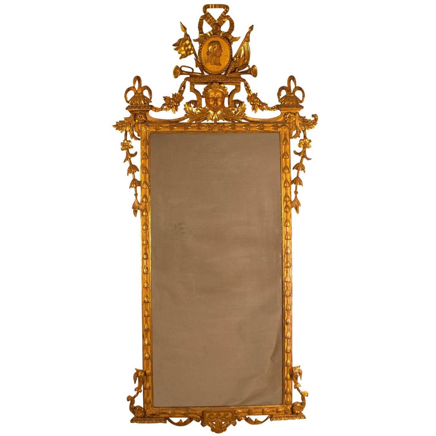 Giltwood Neoclassical Italian Mirror, circa 1810