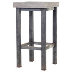 20th Century Tubular Steel Lamp Table with Marble Top