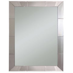 1970s Glamorous Edged Mirror with Beveled Cuts