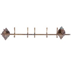 Vintage Brass Horse Head Coat Rack