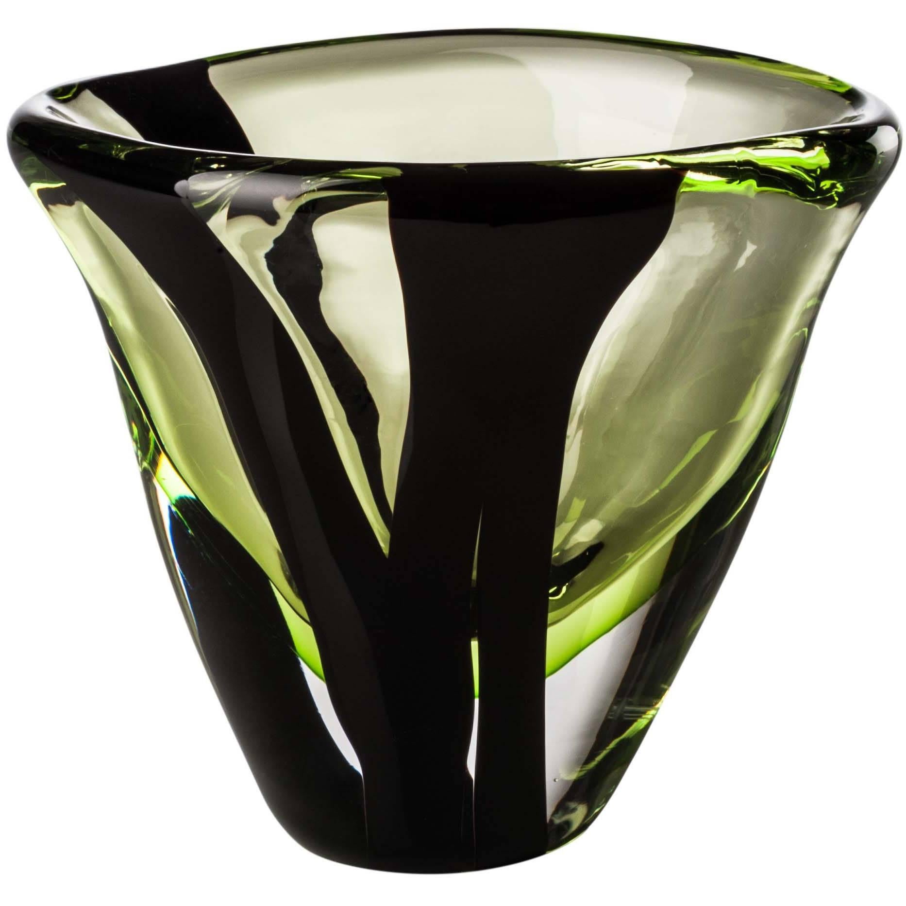 Extra-Small Ovale vase from the Black Belt Collection by Peter Marino & Venini For Sale
