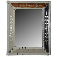 Italian Venetian-Style Etched Mirror