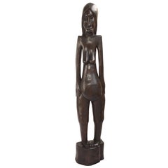 Brazilian Wood Sculpture Pregnant Woman