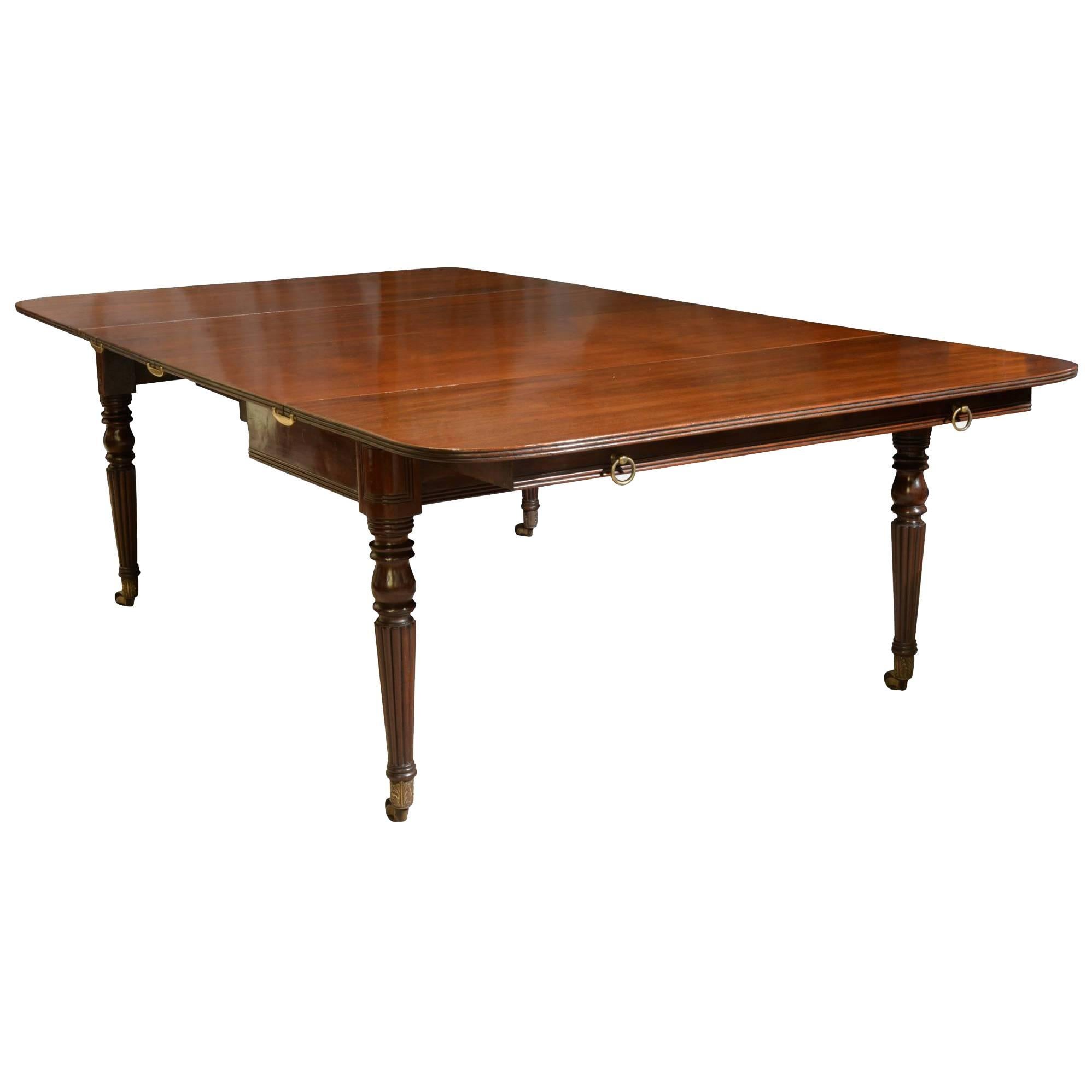 Gillows Fold over Top Extending Dining Table