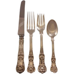 English King by Tiffany Sterling Silver Flatware Set Service Eight Pieces