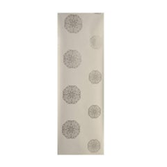 Unique Silver and Creme Contemporary Handprinted Wallpaper Roll