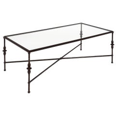 Forged Iron Art Deco Period Coffee Table