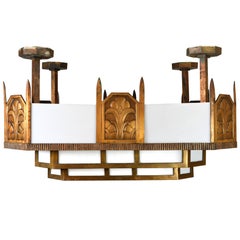 Large Art Deco Stepped Theater Light