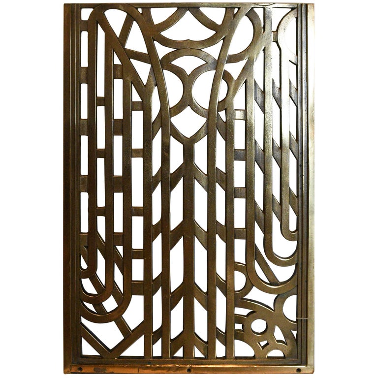 Cast Brass Art Deco Wall Grate at 1stDibs