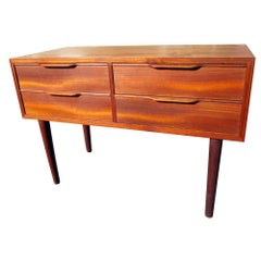 Vintage Mid-Century Modern Danish Teak Four-Drawer Sideboard Console