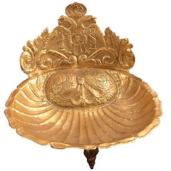 Gilt Repoussé Armorial Dish