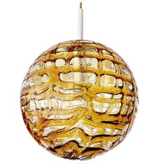 Large Doria Murano Glass Globe Chandelier, 1970s Pendant Lamp
