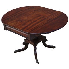 Antique Quality Georgian Regency Mahogany Pedestal Pembroke Sofa Table