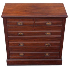 Antique Late Victorian / Edwardian Walnut Chest of Drawers