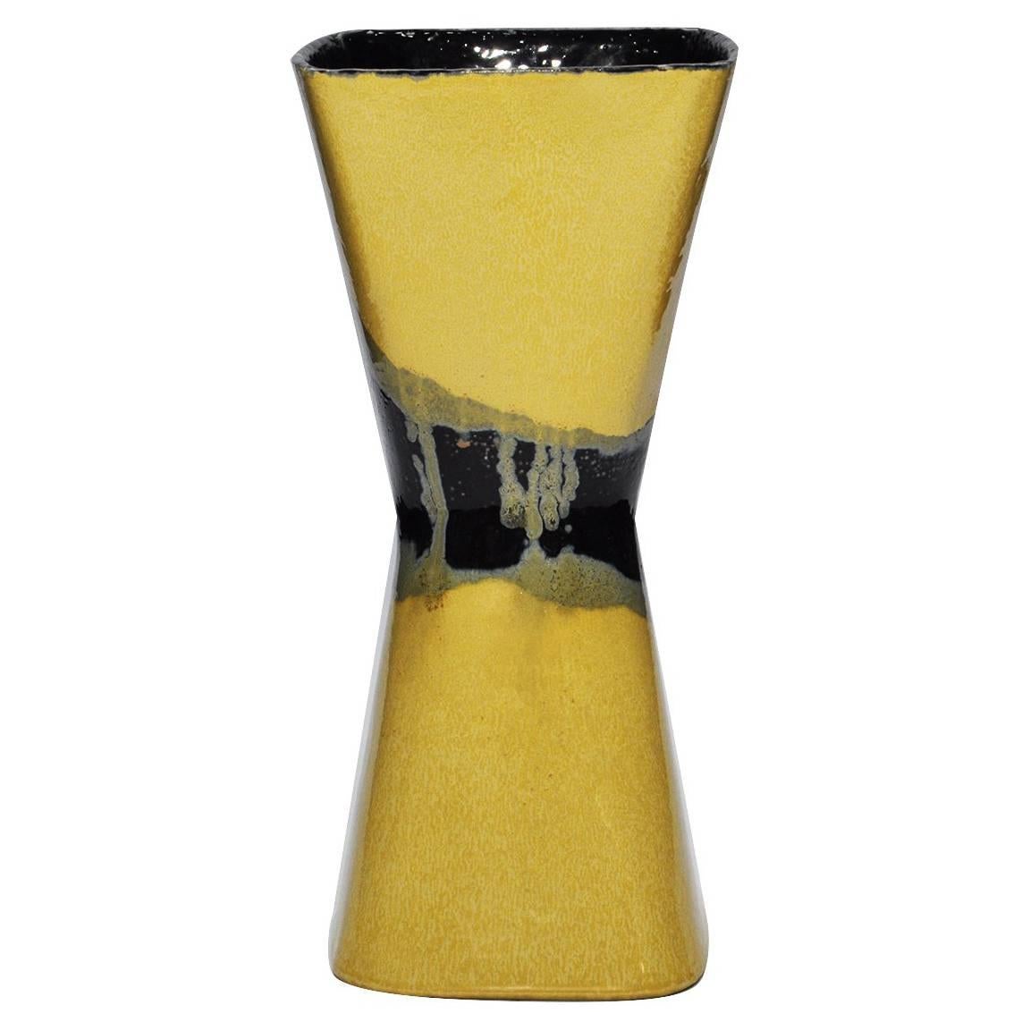 Clessidra Vase Yellow and Black