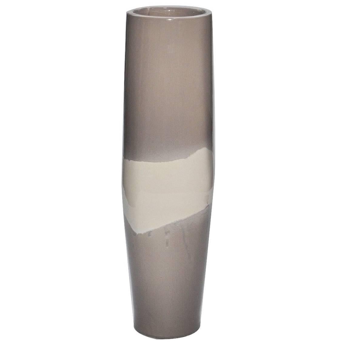 Bambù Vase Gray and White