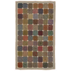 Handmade Modern Hooked Rug by Stephen T Anderson