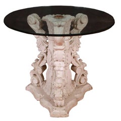 Carved Pine Lamp Table Antique Carved Pine Lamp Table