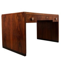 French Art Deco Desk in Walnut