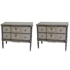 19th Century Pair of Gustavian Style Chests