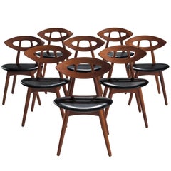 Ejvind A. Johnasson Set of Eight 'Eye' Dining Chairs