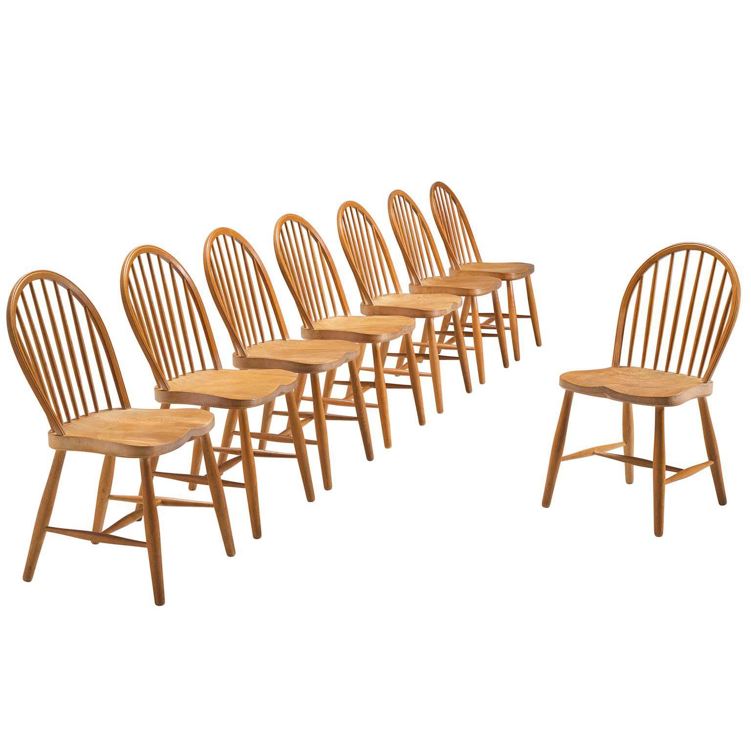 Frits Henningsen Set of Eight Windsor Chairs