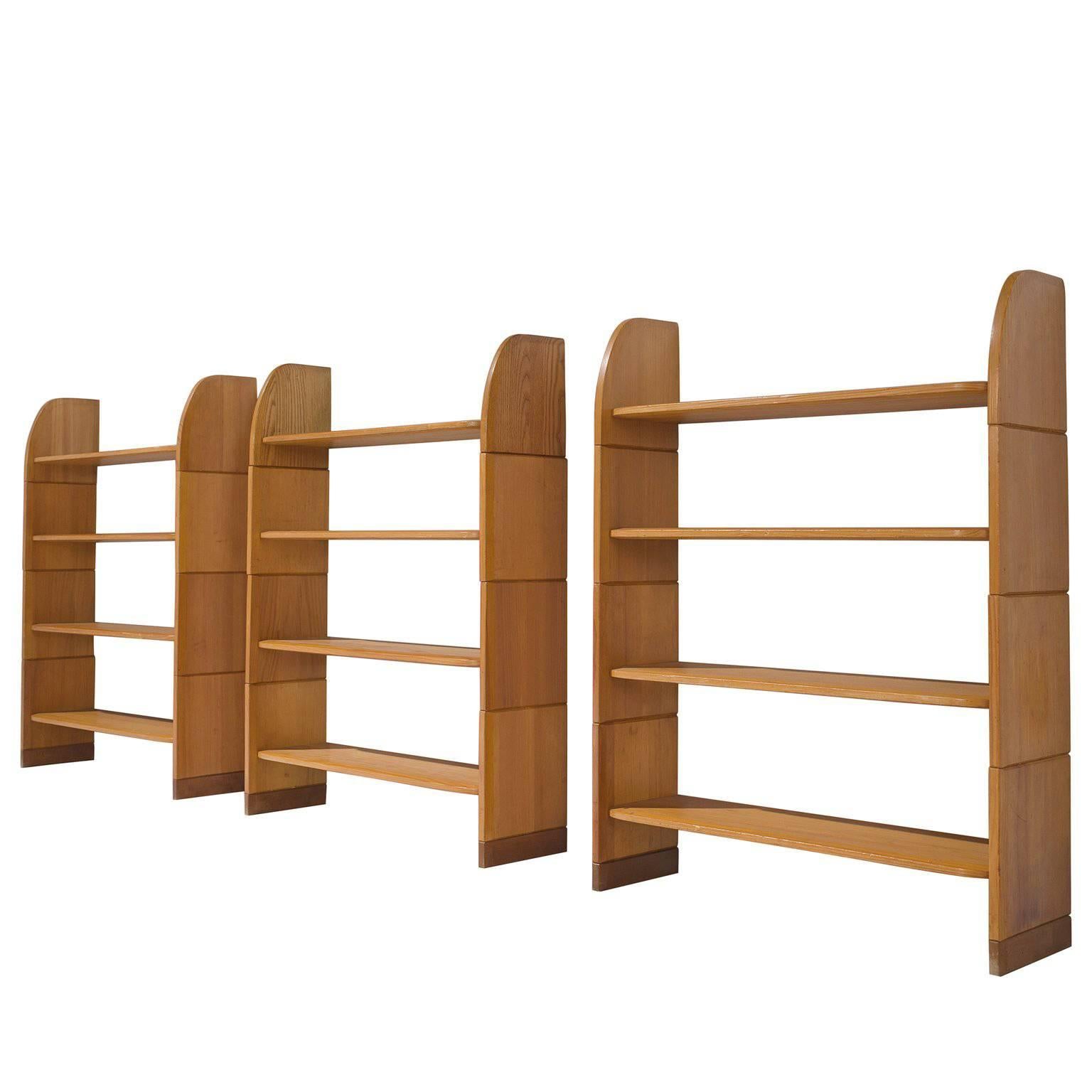 Set of Three 'Milani' Solid Pine Bookshelves 