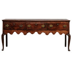 Antique 18th-19th Century Welsh Dresser Base with Original Legs