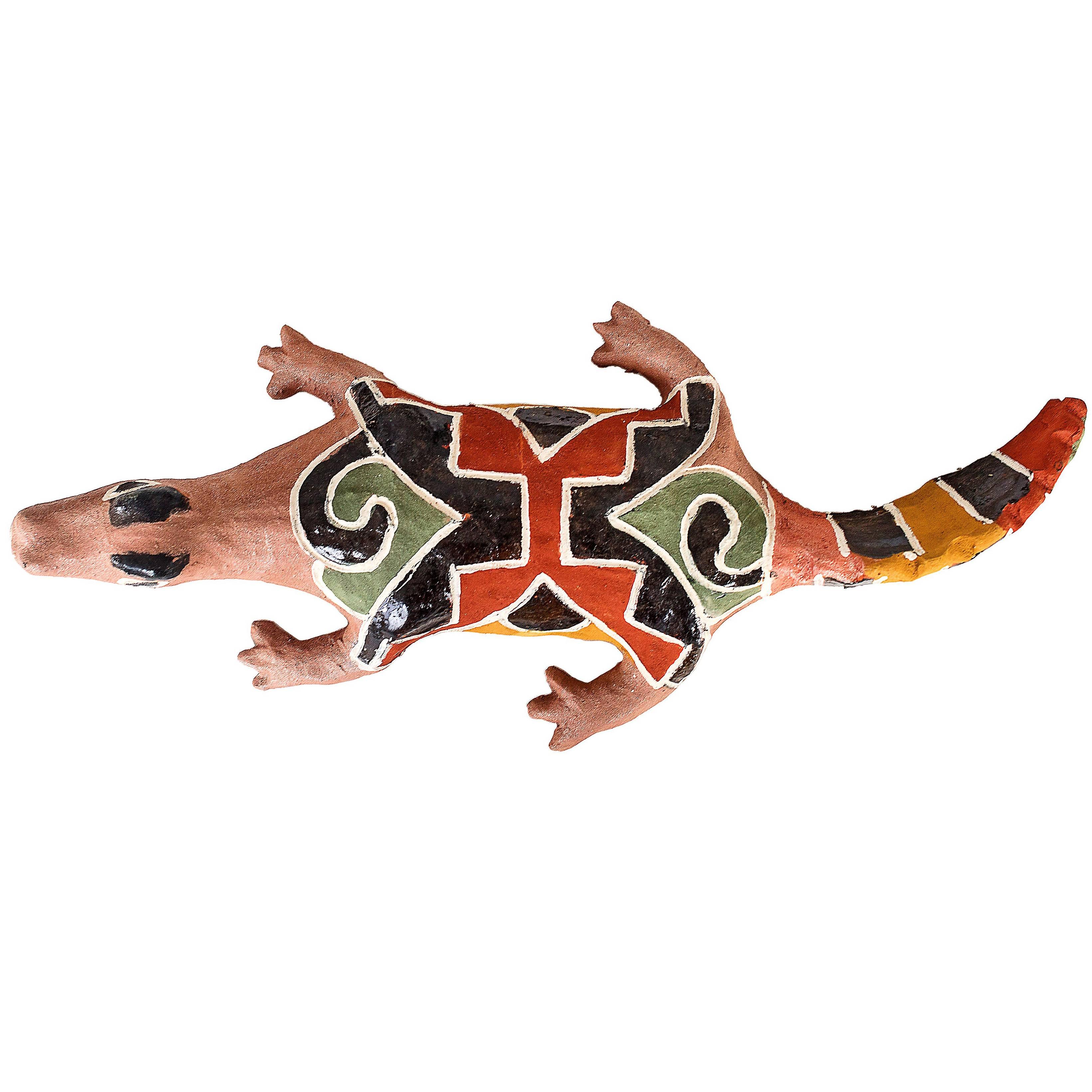 Brazilian Hand-Crafted Ceramic Sculpture Alligator For Sale