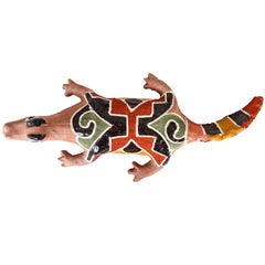 Brazilian Hand-Crafted Ceramic Sculpture Alligator