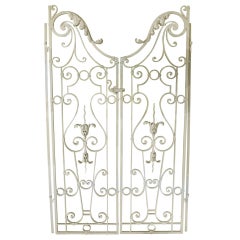 Vintage Pair of Wrought Iron Garden Gates in the Rococo Taste