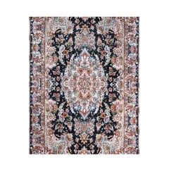 Khatibi Black-Master Khatibi Genuine Persian Tabriz Rug or Carpet
