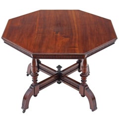 Antique Quality Victorian Walnut J. Shoolbred Centre Window Side Table