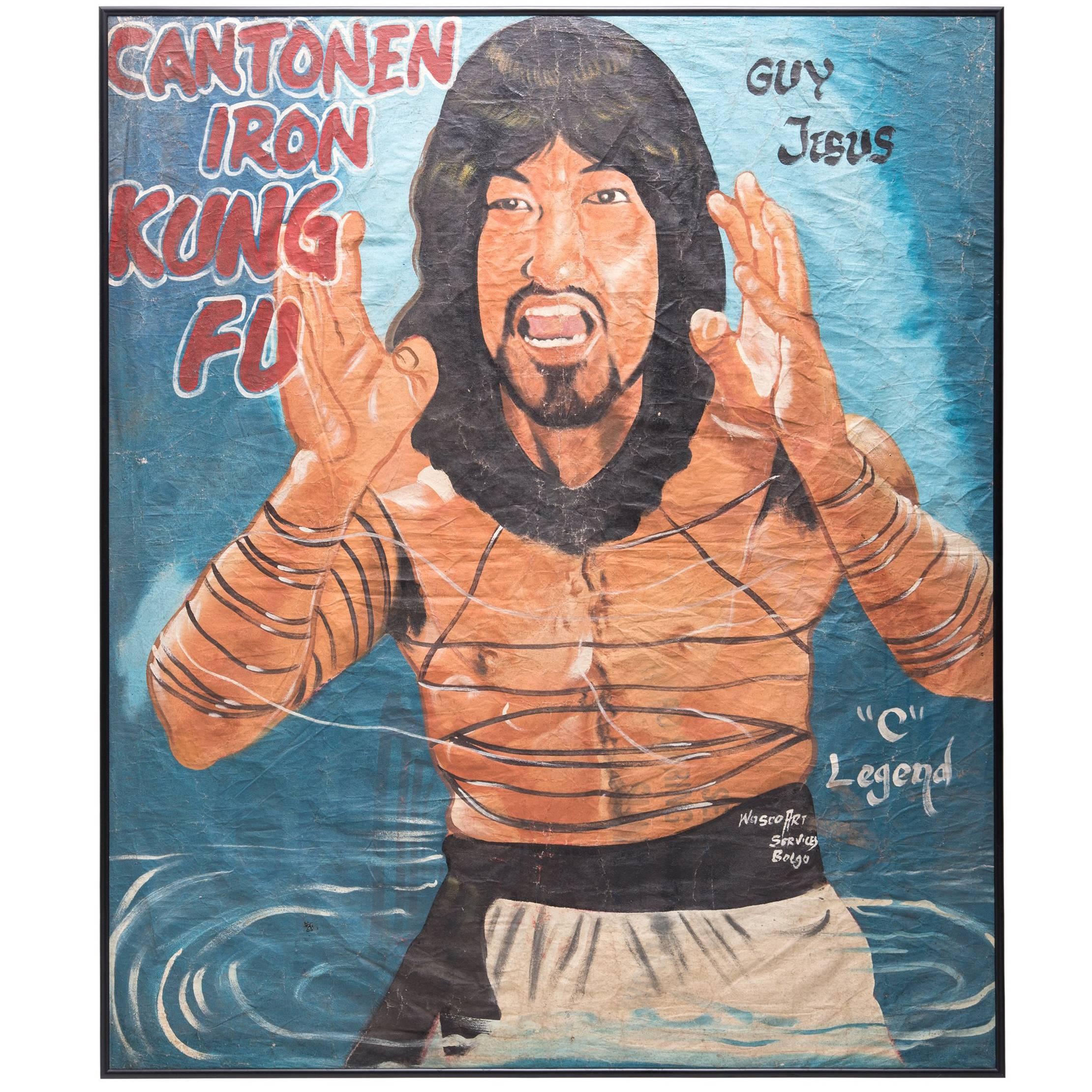 "Cantonese Iron Kung Fu" Ghanaian Movie Poster, c. 1985