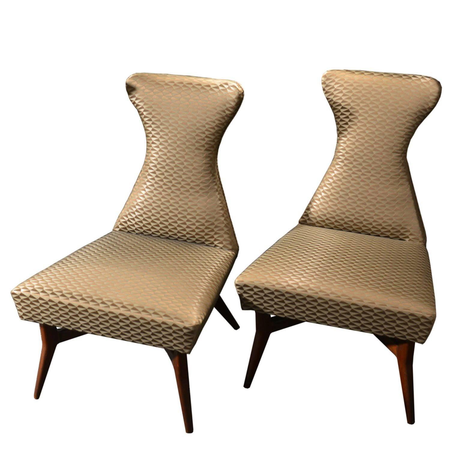 Pair of Armchairs Attributed to Melchiorre Bega, Italy, 1950s For Sale