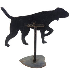 Iron Kinetic Dog Sculpture