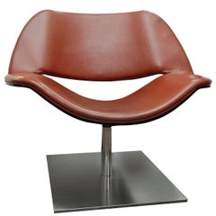Vintage Leather Lipstick Chair